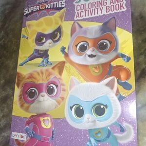 Super Kitties Coloring and Activity Book - Purple, Orange, Blue